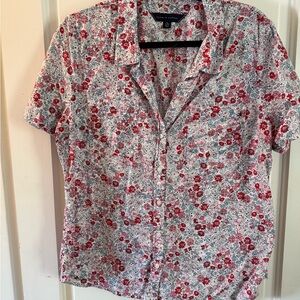 Tommy Hilfiger Red, Pink and light Blue Floral Shirt